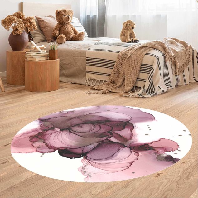Teppich modern Fließende Reinheit in Violett