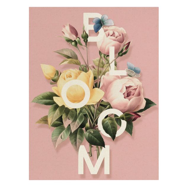 Bilder für die Wand Florale Typografie - Bloom