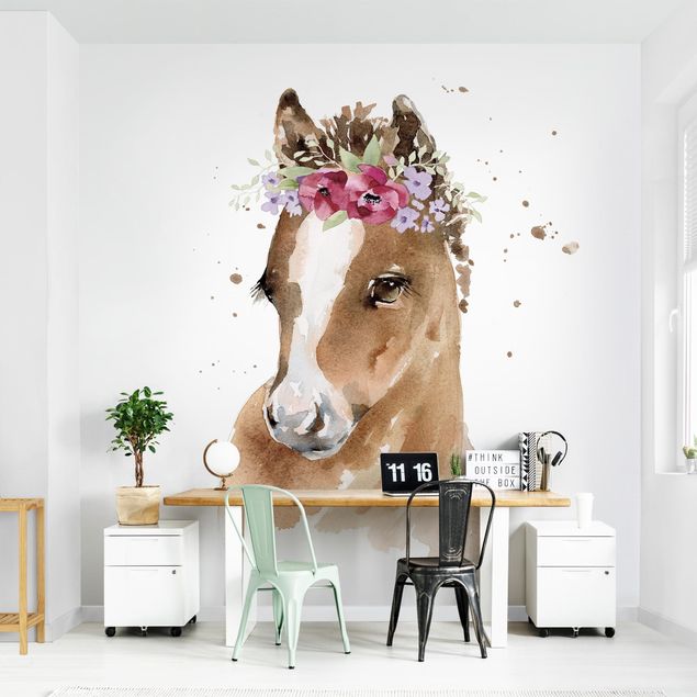 Fototapete modern Florales Pony