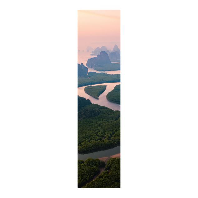 Schiebegardinen mit Motiv 3-teilig Flusslandschaft in Thailand