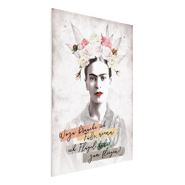 Bilder auf Hartschaumplatte Frida Kahlo - Zitat