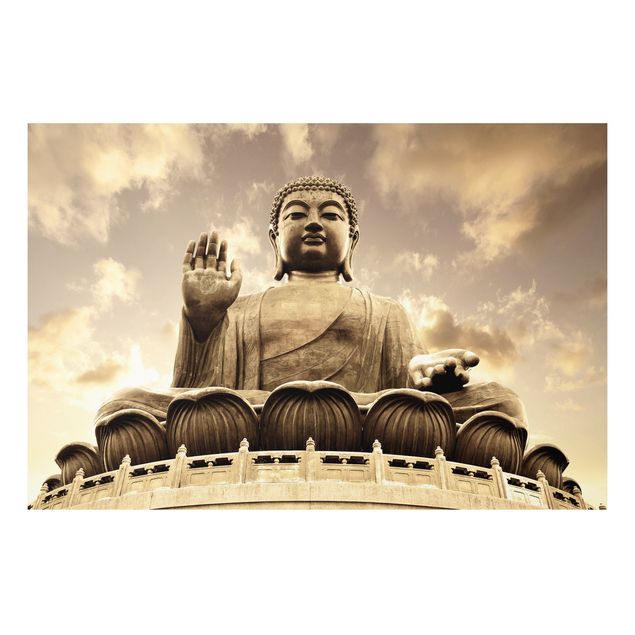 Schöne Wandbilder Großer Buddha Sepia
