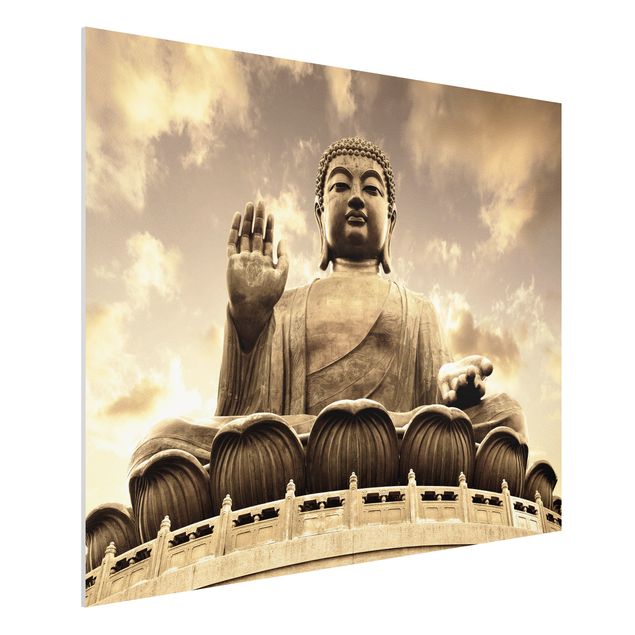 Foto auf Hartschaumplatte Großer Buddha Sepia