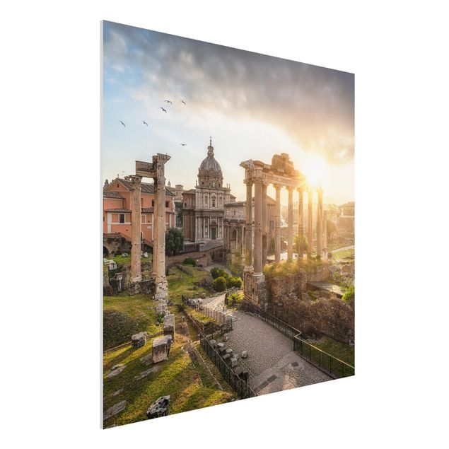 Bilder auf Hartschaumplatte Forum Romanum bei Sonnenaufgang
