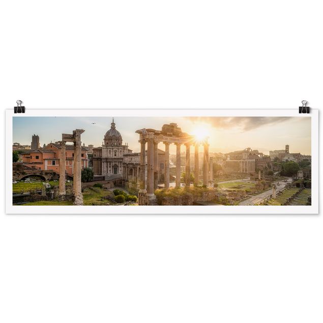 Poster - Forum Romanum bei Sonnenaufgang - Panorama 3:1