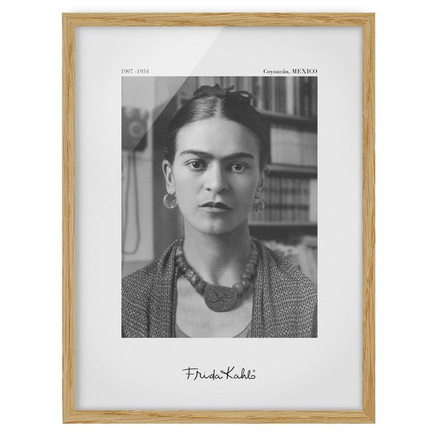 Schöne Wandbilder Frida Kahlo Foto Portrait im Haus