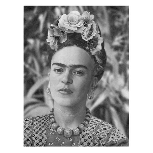 Bilder Frida Kahlo Frida Kahlo Foto Portrait mit Blumenkrone