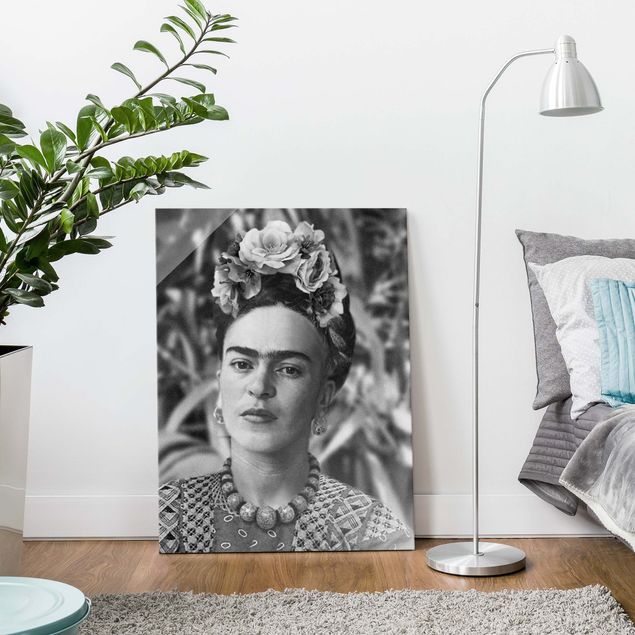 Frida Kahlo Gemälde Frida Kahlo Foto Portrait mit Blumenkrone