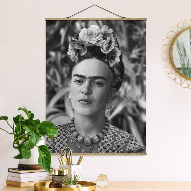 Frida Kahlo Bilder Frida Kahlo Foto Portrait mit Blumenkrone
