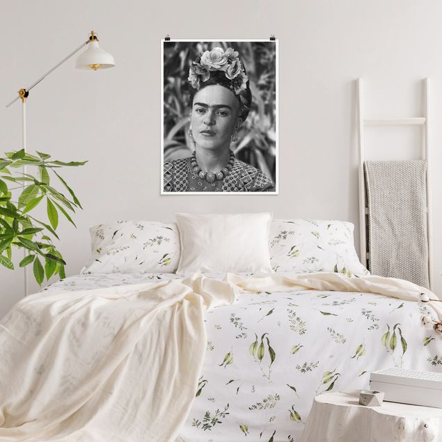 Frida Kahlo Gemälde Frida Kahlo Foto Portrait mit Blumenkrone