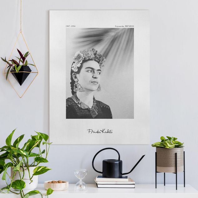 Leinwandbilder XXL Frida Kahlo Portrait mit Schmuck