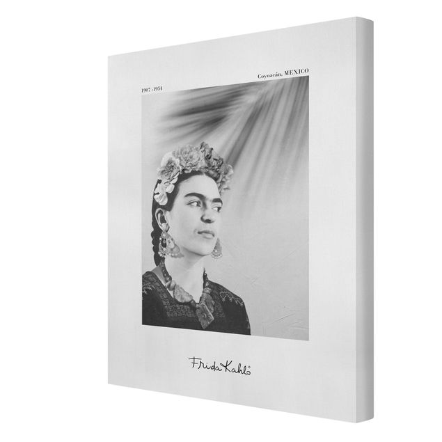 Schöne Wandbilder Frida Kahlo Portrait mit Schmuck