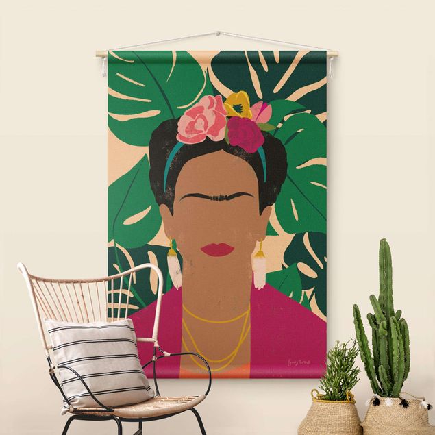 Wandbehang Frida tropische Collage