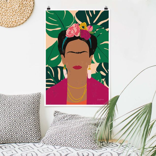 Poster Illustration Frida tropische Collage
