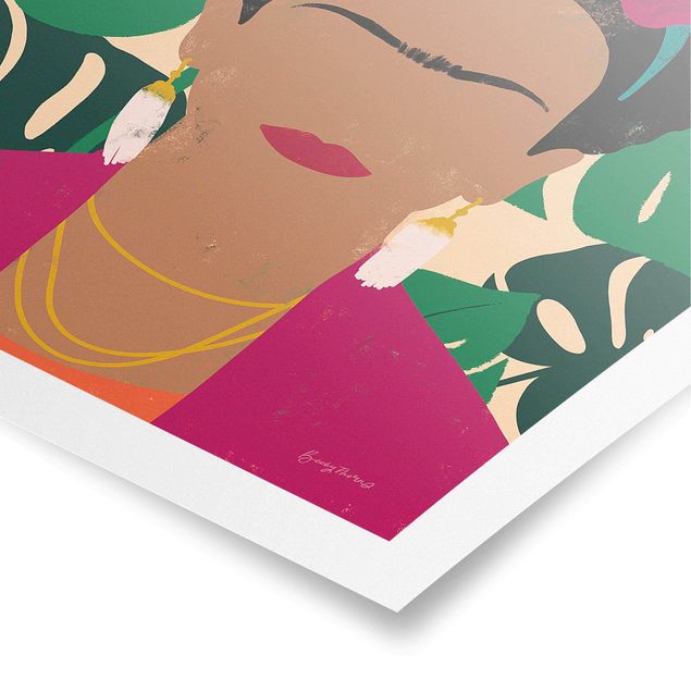 Poster - Frida tropische Collage - Hochformat 2:3