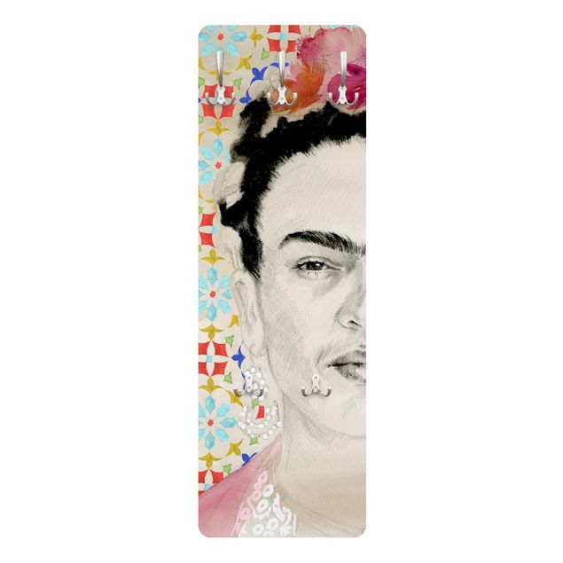 Garderobe - Frida mit rosa Blüten II