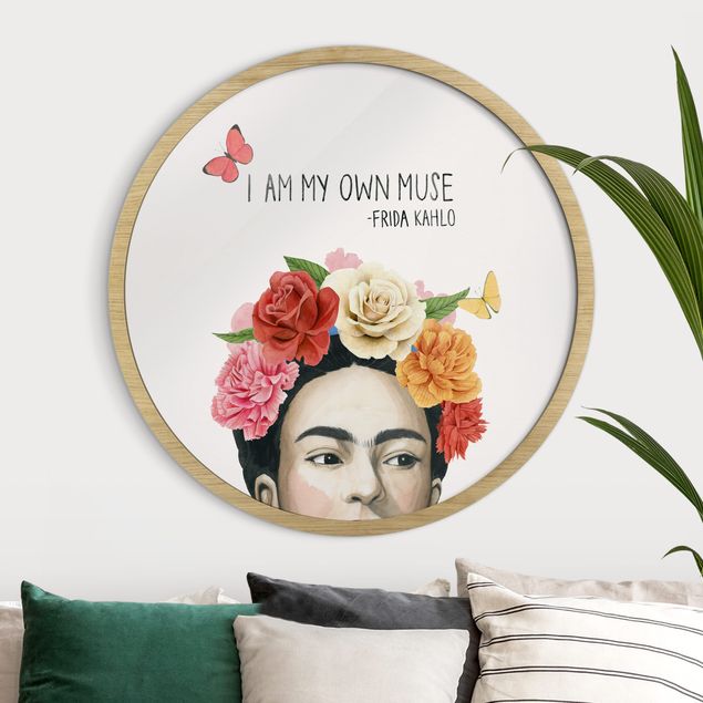 Wandbild rund Fridas Gedanken - Muse