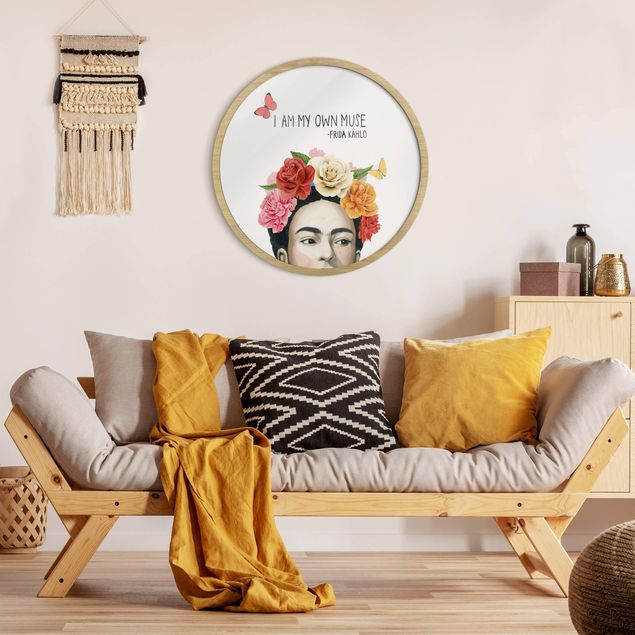 Gerahmte Kunstdrucke Fridas Gedanken - Muse