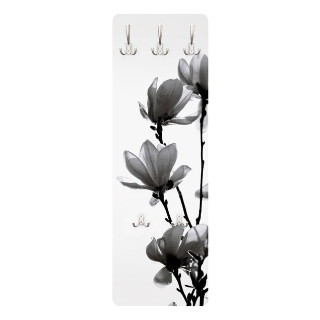 Garderobe - Frühlingsbote Magnolie Schwarz Weiß