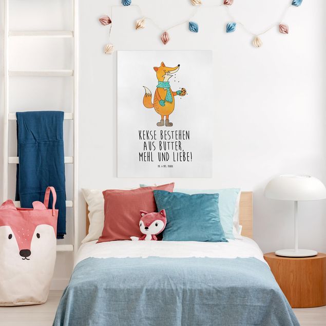 Wandbilder Tiere Mr. & Mrs. Panda - Fuchs - Kekse