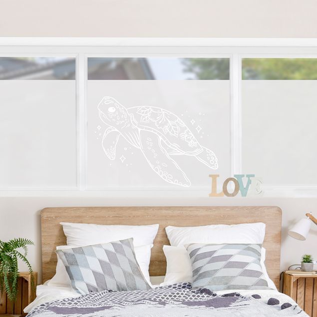 Fensterbilder XXL Funkelnde Schildkröte