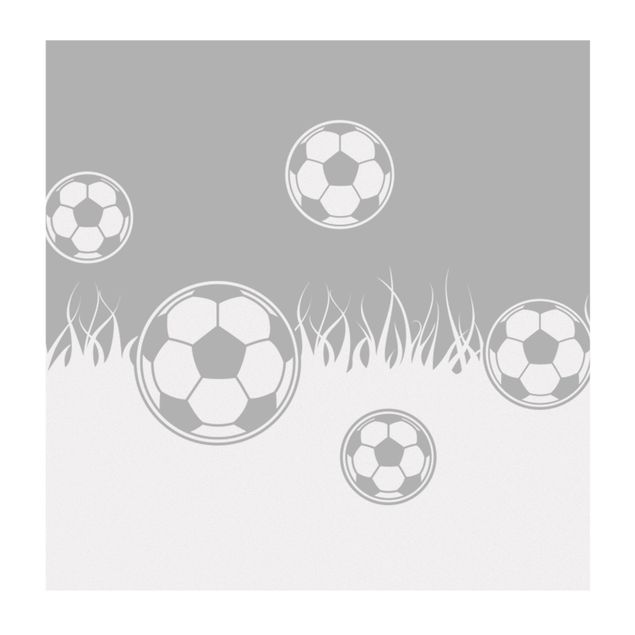 Sichtschutzfolie Fußball - Rasen Bordüre