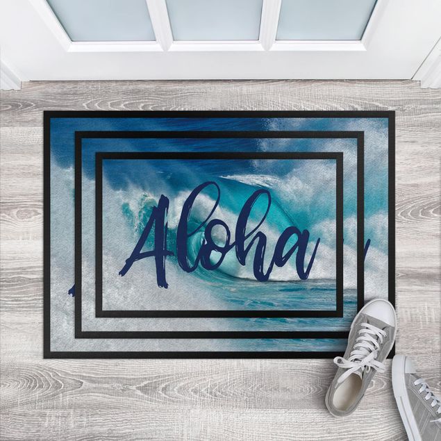 Fußmatten Haustür außen Aloha