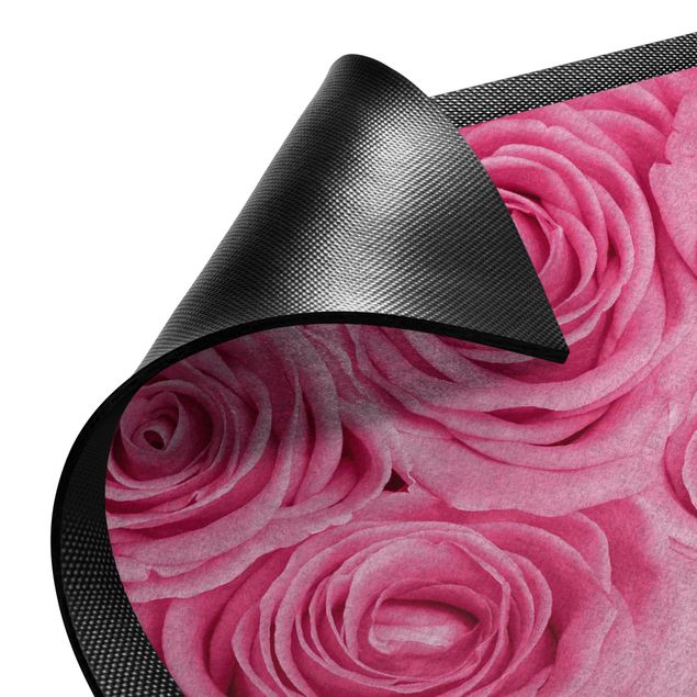 Bed of pink roses Fußmatte 