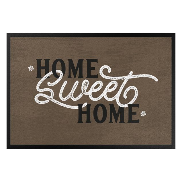 Teppiche Home sweet home shabby brown