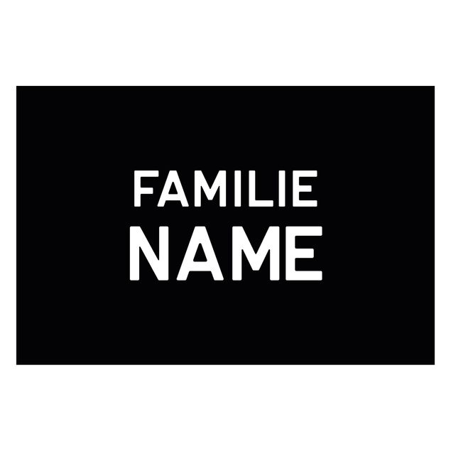 Personalisierte Fußmatte Familienname Wunschtext