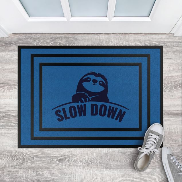 Fußmatten Haustür Slow down