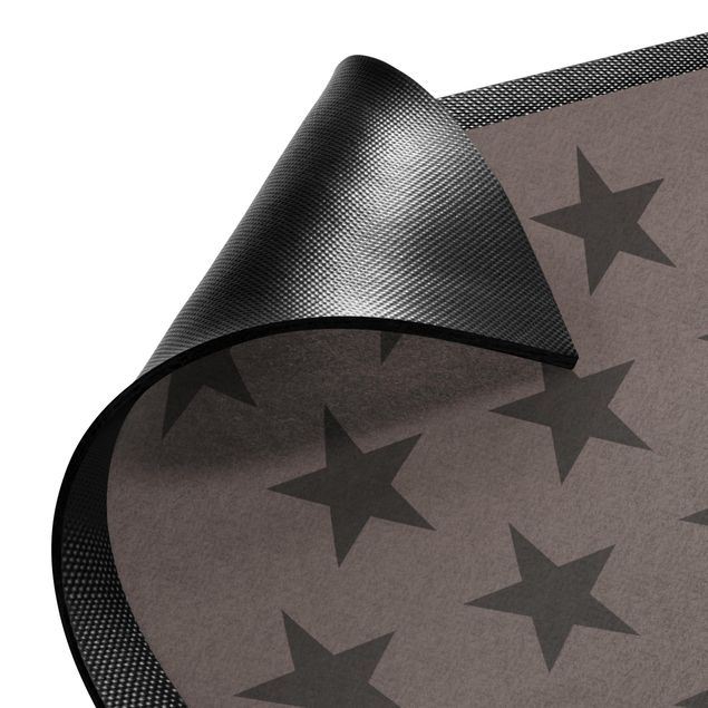 Fußmatten Design Sterne versetzt graubraun