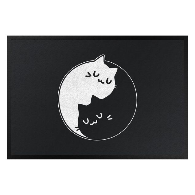 Fußmatte - Yin und Yang Katzen