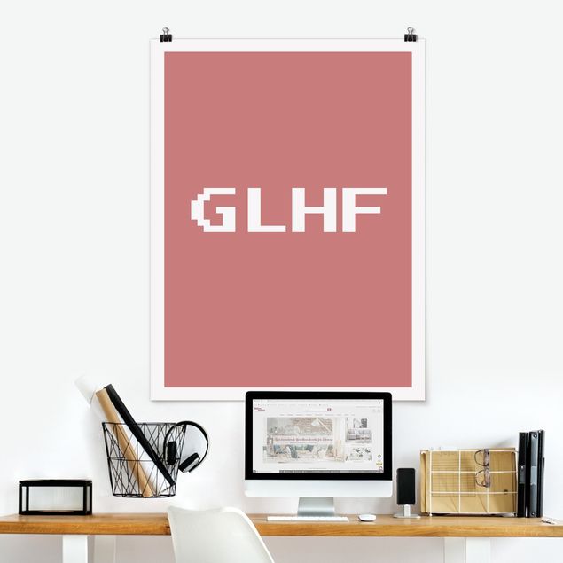 Poster mit Sprüchen Gaming Kürzel GLHF