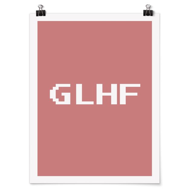 Poster - Gaming Kürzel GLHF - Hochformat 3:4