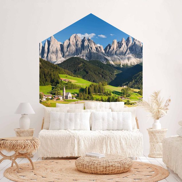 Fototapete Landschaft Geislerspitzen in Südtirol