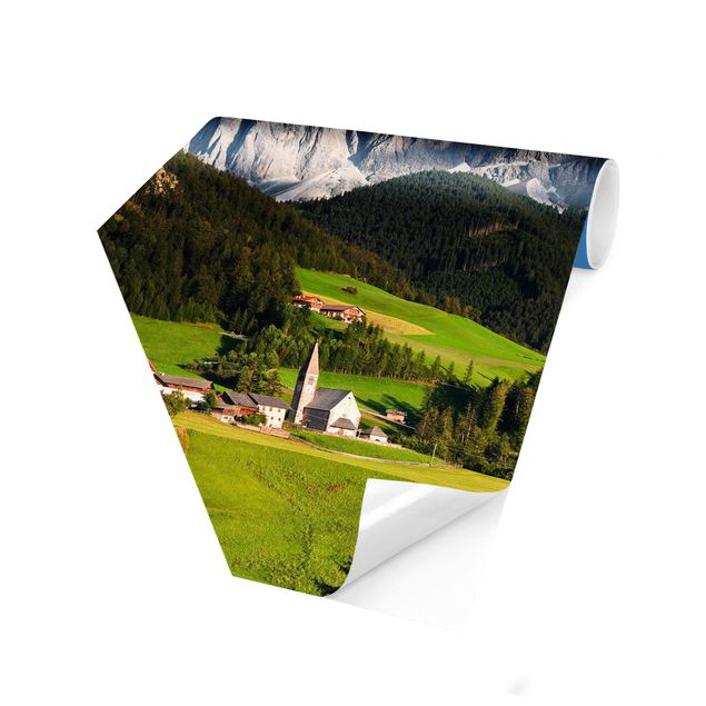 Fototapete blau Geislerspitzen in Südtirol