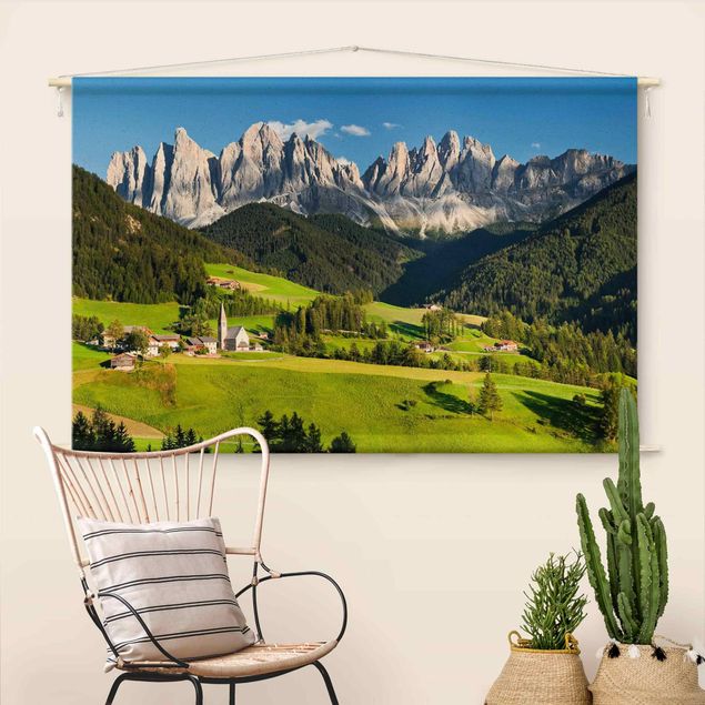 Wandteppich Natur Geislerspitzen in Südtirol