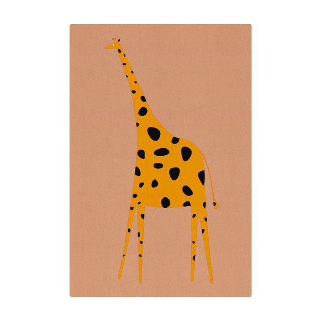 Kork-Teppich - Gelbe Giraffe - Hochformat 2:3