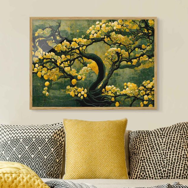 Wandbilder abstrakt Gelber Baum