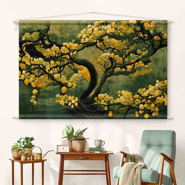 Wandbilder abstrakt Gelber Baum