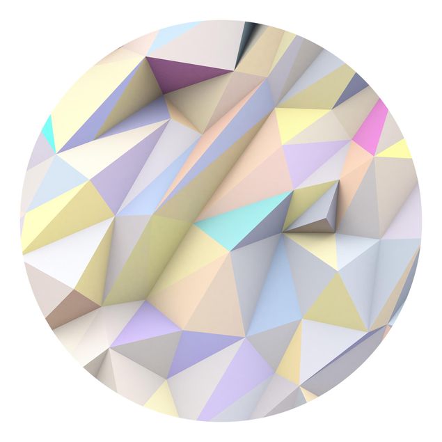 Tapeten Muster Geometrische Pastell Dreiecke in 3D