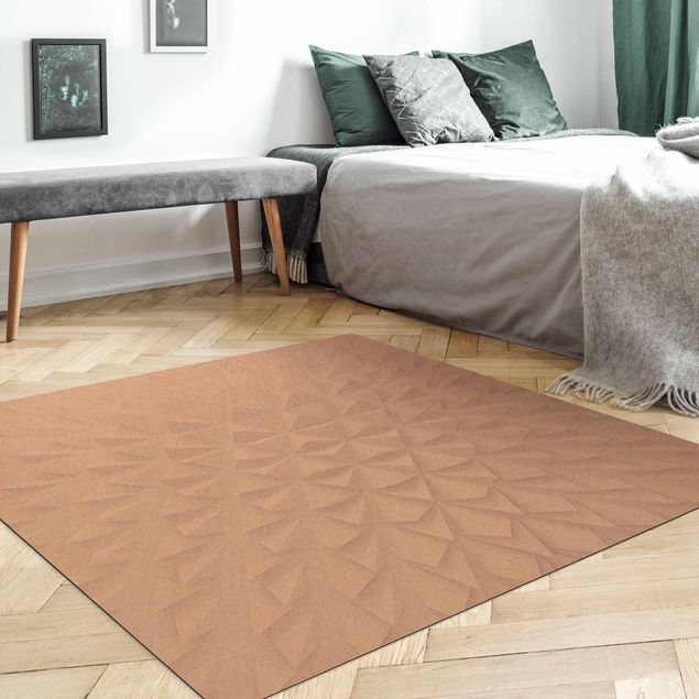 Moderner Teppich Geometrisches Muster 3D Effekt