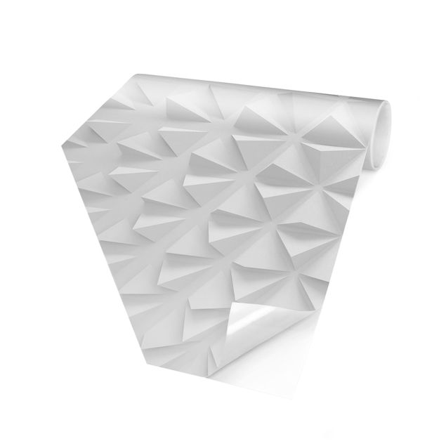 Weiße Tapeten Geometrisches Muster 3D Effekt