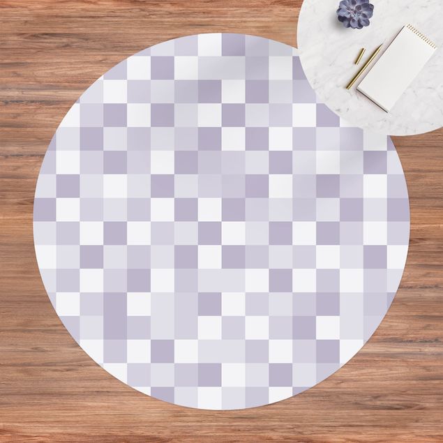Aussen Teppich Geometrisches Muster Mosaik Flieder
