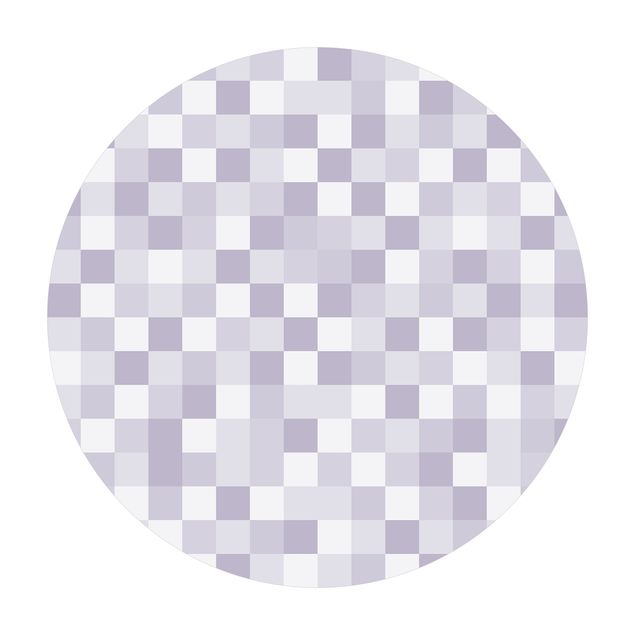 grosser Teppich Geometrisches Muster Mosaik Flieder