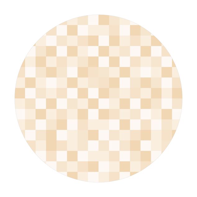 grosser Teppich Geometrisches Muster Mosaik Gelb
