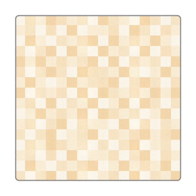 Waschbare Teppiche Geometrisches Muster Mosaik Gelb