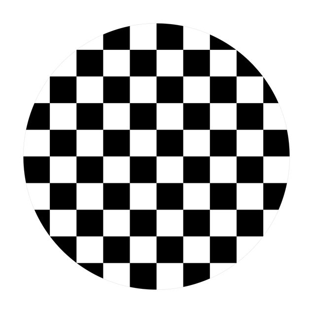 Große Teppiche Geometrisches Muster Schachbrett Schwarz Weiß