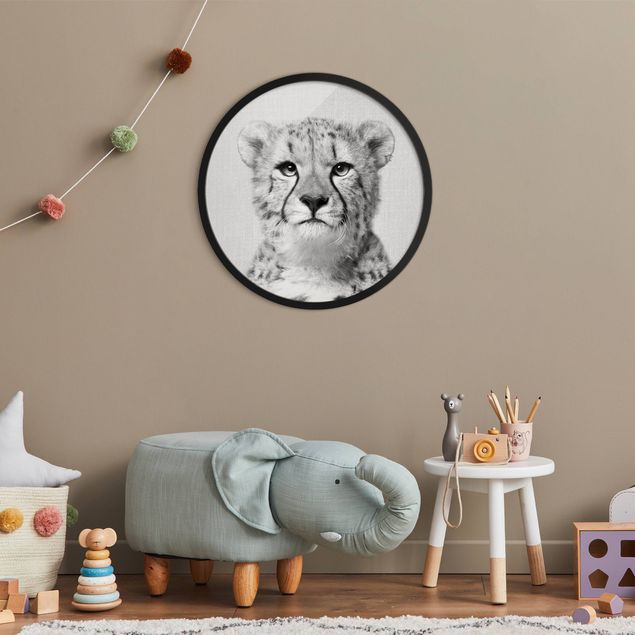 Wandbilder Tiere Gepard Gerald Schwarz Weiß